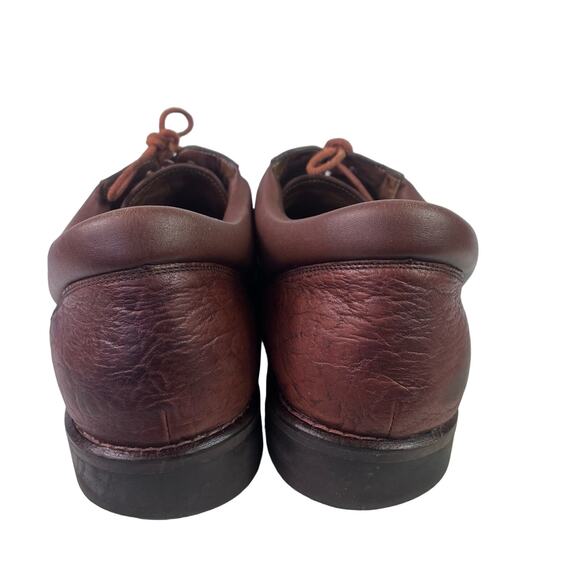 TAUER & JOHNSON Shoes Oxford Mens 12 Brown Handcrafted Leather Lace Up - Picture 13 of 15